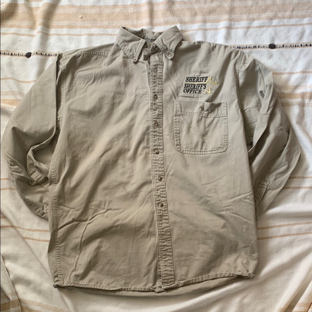 Hero 24/7 Sheriff Button Up Shirt Size Large